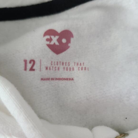 Justice crisscross neck color block hoodie Size 12 - Picture 5 of 10